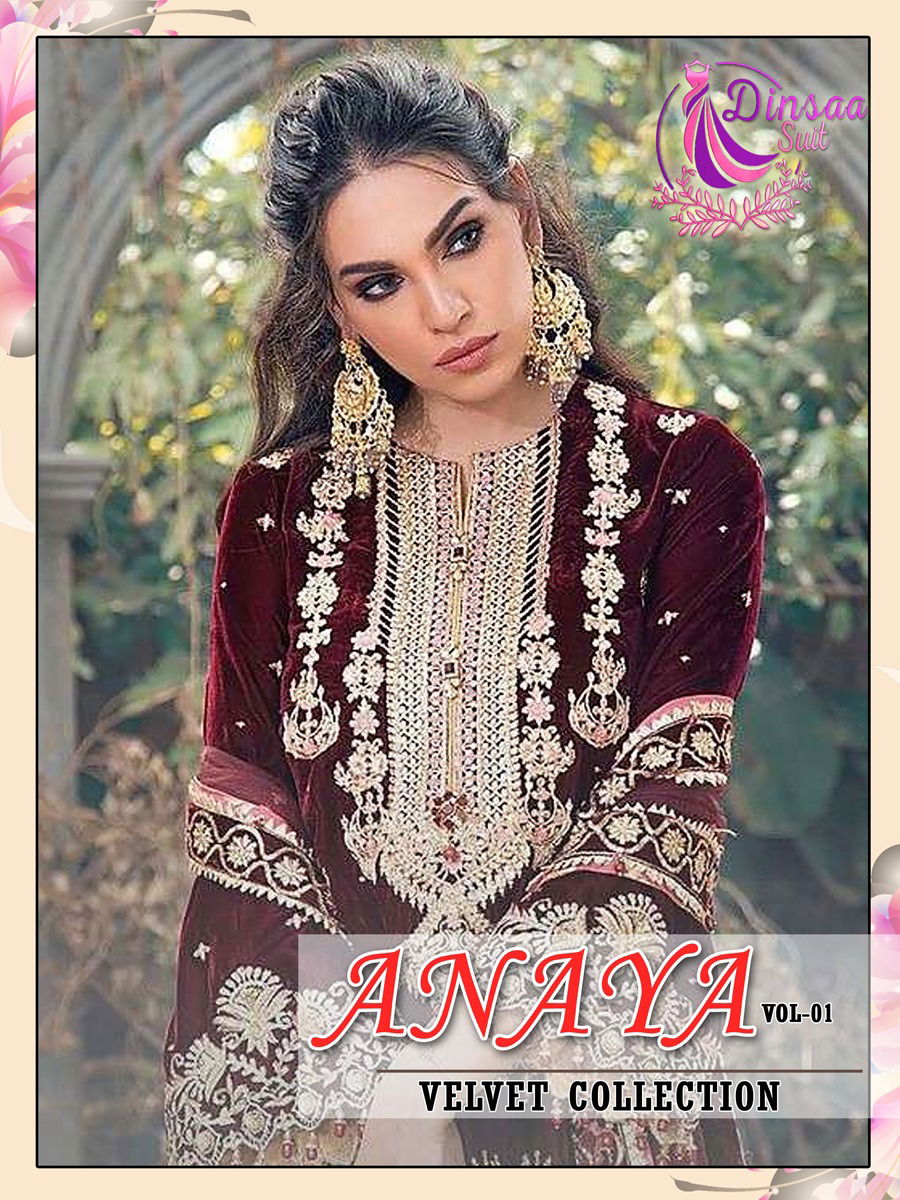 Dinsaa Anaya 1 Festive Wear Wholesale Salwar Kameez Collection 